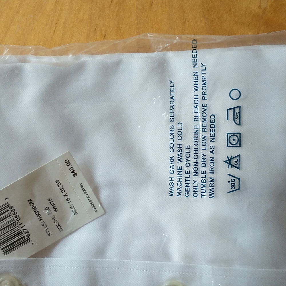 Nautica Men's White Long Sleeved Button Down Shirt NWT - Picture 5 of 6